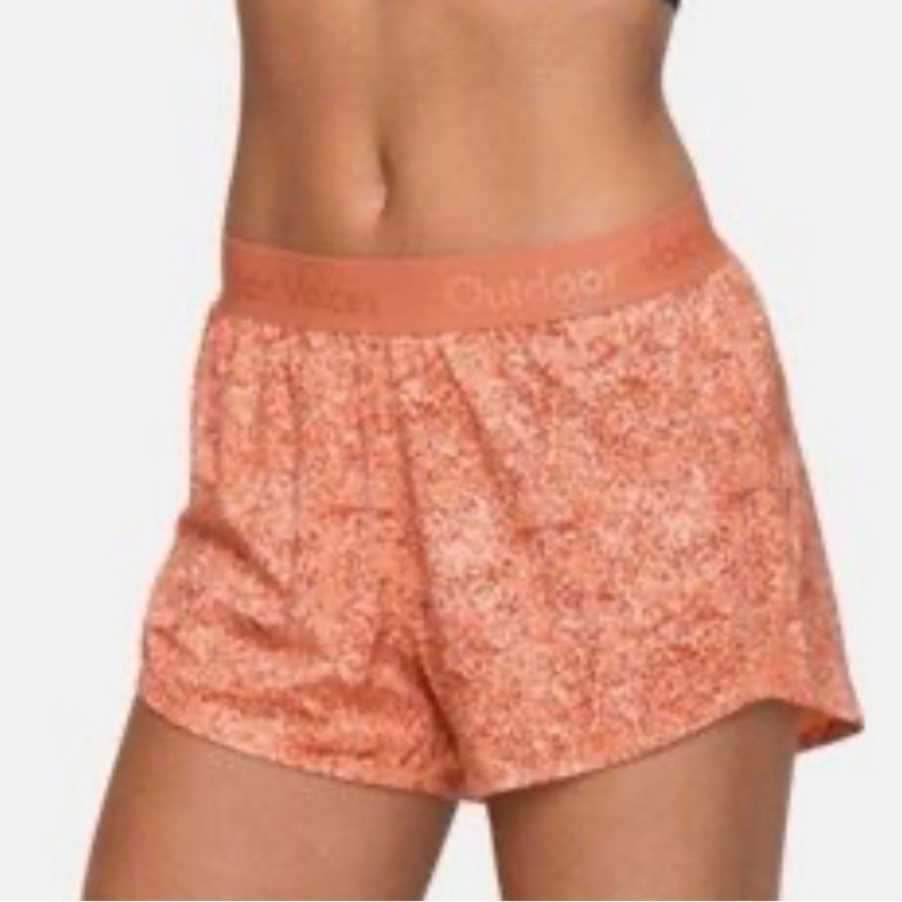 Outdoor Voices Relay Shorts Women’s Small Speckled Orange Running Athletic Gym